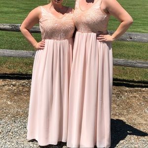 Petal pink bridesmaid dress